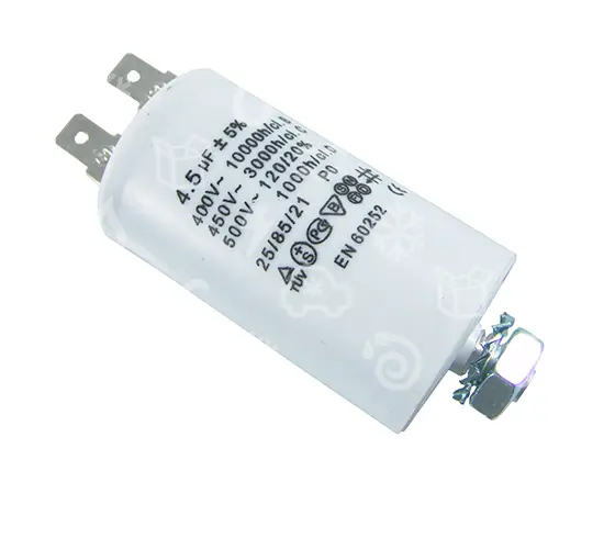 kondenzátor SC 1141, 4,5 uF, 450 V, d = 30x57 mm, (4 x faston + šroub)